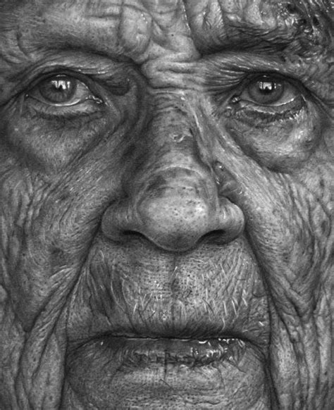 As Pinturas Hiper Realistas De Dirk Dzimirsky Old Man Portrait Pencil