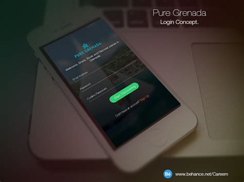 Pure Grenada App Login Concept On Behance