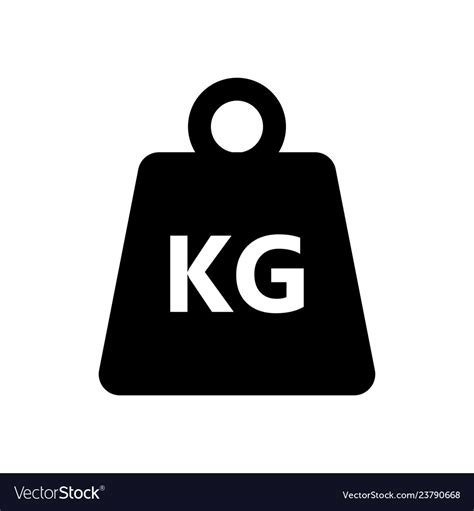 Weight Kilogram Icon On White Background Vector Image