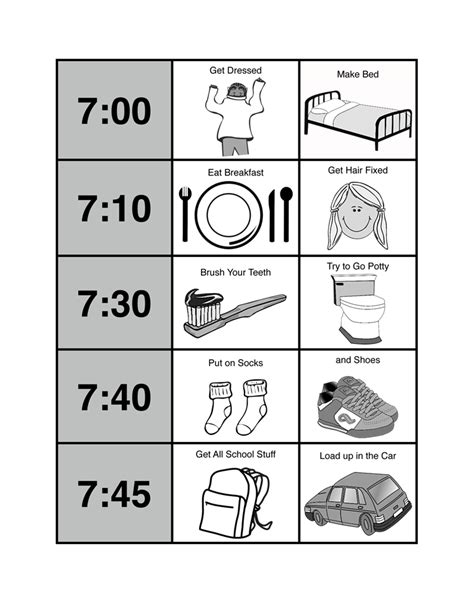 Morning Routine For Kindergarten Worksheet