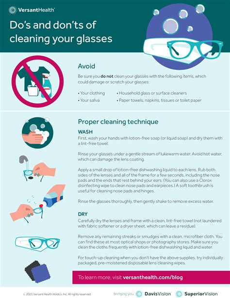 do s and don ts of cleaning your glasses versant health