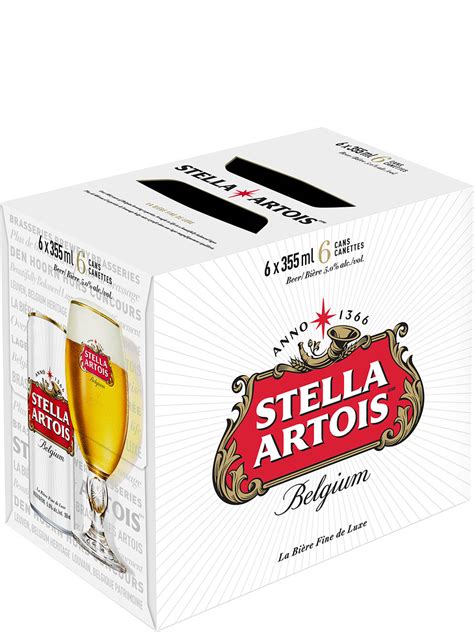 Stella Artois Sleek 6 Pack Cans Newfoundland Labrador Liquor Corporation