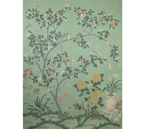 Gracie Hand Painted Wallpaper Chinoiserie Wallpaper Gracie Wallpaper