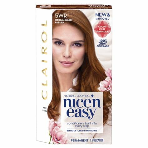Clairol replaced it with a new and improved version that i tried twice and vowed to never use again. Clairol Nice 'n Easy Hair Color, 5WR Medium Warm Auburn ...