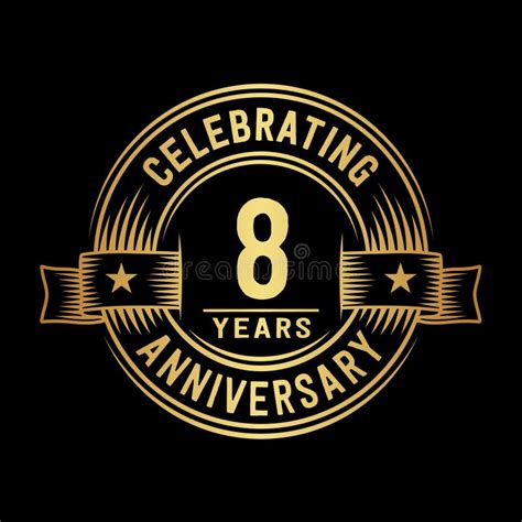 Logotipo De Celebración Del Aniversario De Los 8 Años Logo De Los 8
