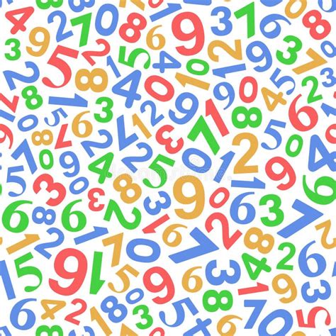 Numbers Background Colorful Endlessly Stock Vector Illustration Of 8c1
