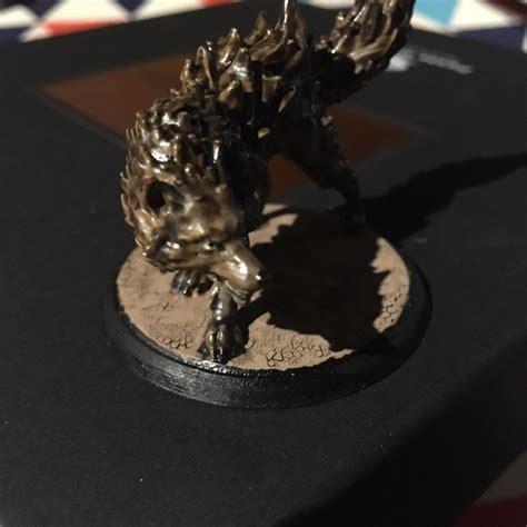 3d Print Of Fire Wolf Monstrous Creature Dnd 32mm Scale By Oskwara