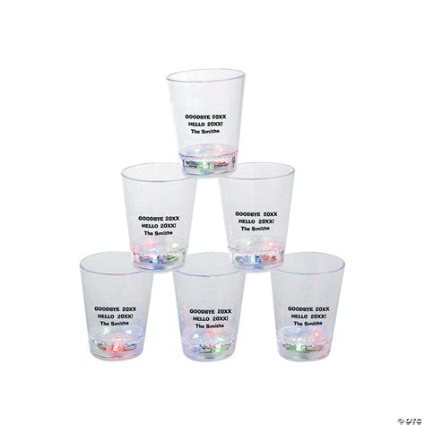 light up personalized plastic shot glasses 12 ct oriental trading