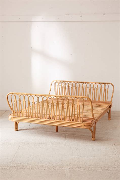 Queen Rattan Bed Frame Bamboo