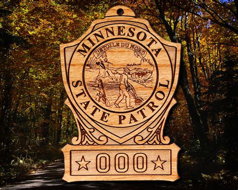 Personalized Wooden Minnesota State Patrol Badge Or Shoulder Etsy