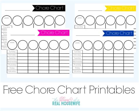 Free Chore Chart Printables Also Some Great A Lot Of Great Ideas For