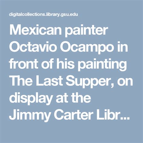 Mexican Painter Octavio Ocampo In Front Of His Painting The Last Supper