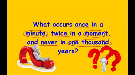 Check spelling or type a new query. Example of Conundrum : Riddle What Comes Once In A Minute Twice In A Moment But Never In A ...