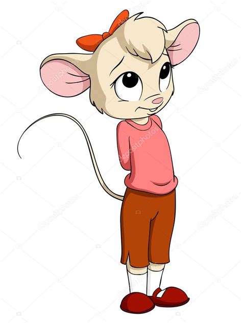 Female Cartoon Mouse Cartoon Little Mouse Female In Pink Blouse