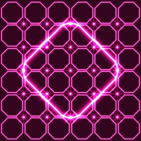 Premium Vector Realistic Neon Light Effect Pink Hexagonal Design