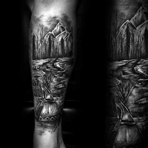 60 Camping Tattoos For Men Wilderness Design Ideas