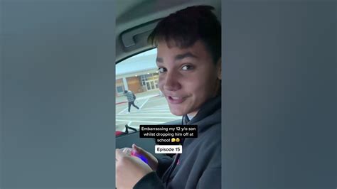 Mom Embarrasses Her Teenage Son At School When She Drops Him Off Youtube