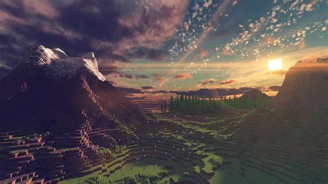 Minecraft Sunset Wallpapers Top Free Minecraft Sunset Backgrounds