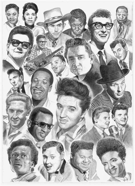 Pioneers And Legends Of The Early Rock N Roll Era By Garthrhodesart On