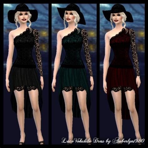 Lace Vokuhila Dress By Amberlyn Designs Sims 4 Nexus