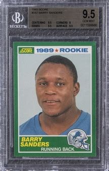 Special edition pro set (hesiman hero) barry sanders rookie card. Lot Detail - 1989 Score #257 Barry Sanders Rookie Card - BGS GEM MINT 9.5
