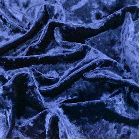 Royal Navy Blue Panne Velvet Knit Fabric By The Yard