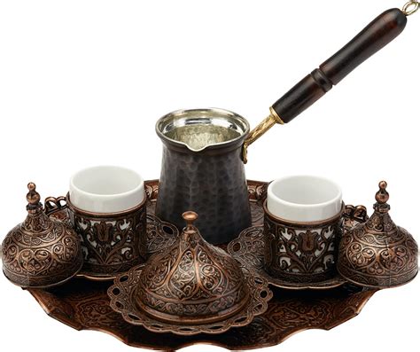 Demmex Turkish Greek Arabic Coffee Full Set With Cups Saucers