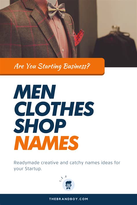 501 Brilliant Mens Wear Shop Names Thebrandboy Catchy Names Men