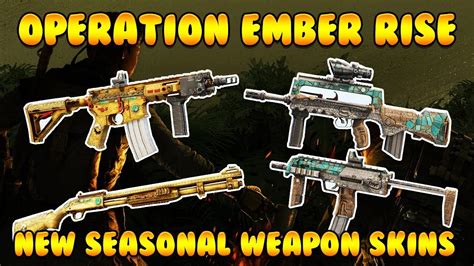 New Operation Ember Rise Seasonal Weapon Skins Tts Rainbow Six