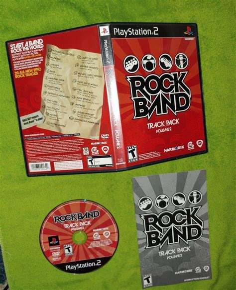 Rock Band Track Pack Vol 2 Sony Playstation 2 2008 Complete Tested