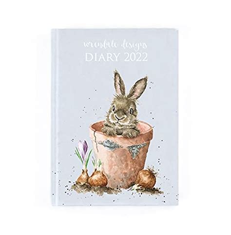 Buy Wrendale Designs Desk Diary 2022 Rabbit In Flower Pot Online At