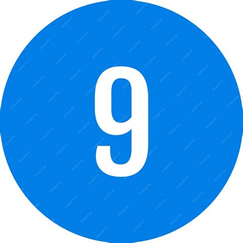 Premium Vector Blue Round Number Icons