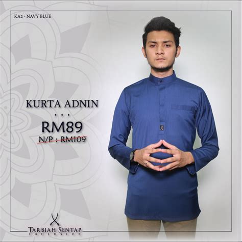 Kurta Lelaki Warna Biru Lembut Chloe Terry