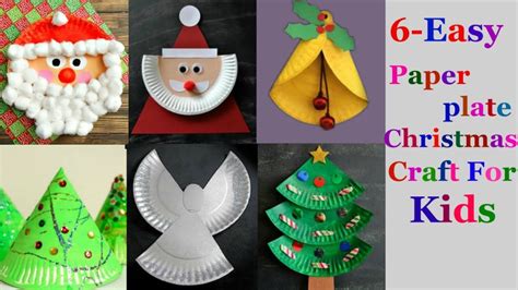 6 Easy Paper Plate Christmas Craft Ideas For Kids Part 1 Youtube