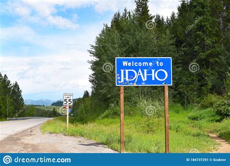 Welcome To Idaho Sign Editorial Photo Image Of Sign 184737291
