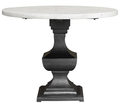 Round Dining Table W White Marble Top Martelle International