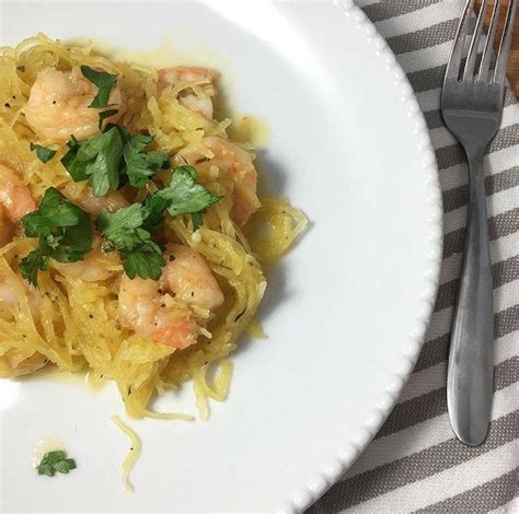 Spaghetti squash is our kind of vegetable. Spaghetti Squash Shrimp Scampi: The Easy Alternative to a ...
