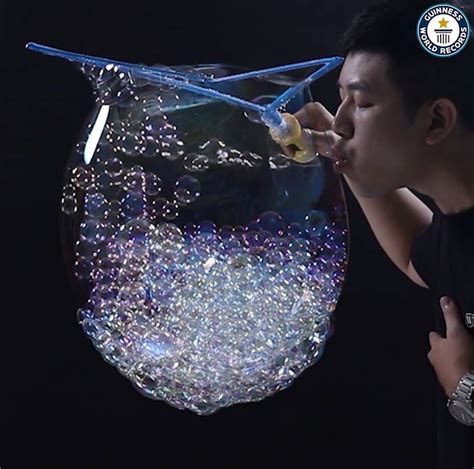 Guinness World Records Blowing Bubbles In A Bubble Guinness World