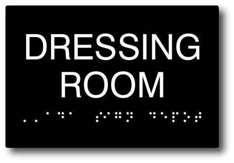 Unisex Dressing Room Ada Signs With Tactile Text And Braille Ada Sign