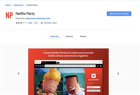 Works all around the globe. Netflix Party Google Chrome Extension