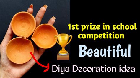 Diya Decoration Ideas For School Competition Diya Stand Making For