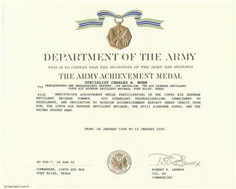 Army Certificate Of Appreciation Template For Your Needs