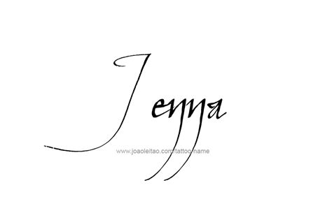 jenna name tattoo designs