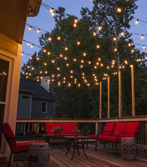 How To Hang Outdoor String Lights Garden Lights