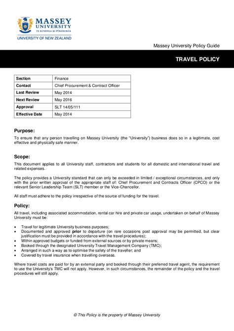 When creating a corporate travel policy, communicate how the business trip will help achieve company goals. FREE 22+ Travel Policy Examples in PDF | Google Docs | Pages | Word | Examples