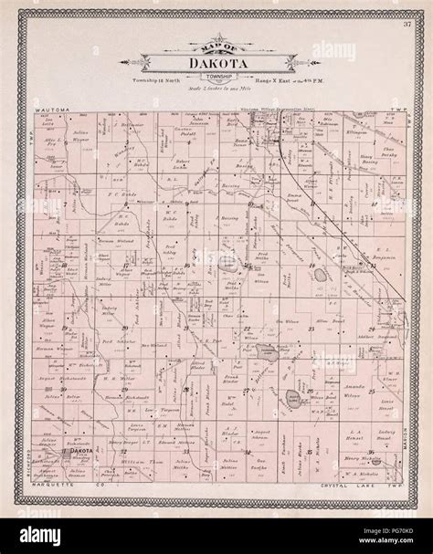 Atlas De Waushara County Wisconsin Que Contiene Mapas De Pueblos
