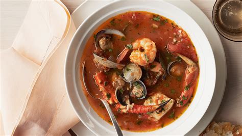 If you are in the mood for this seafood stew, and don't live near the ocean, just go to the fish counter and get a selection of whatever looks good. Cioppino (Seafood Stew)