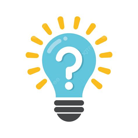 question mark questions vector art png a light bulb with a question mark on the vector diagram
