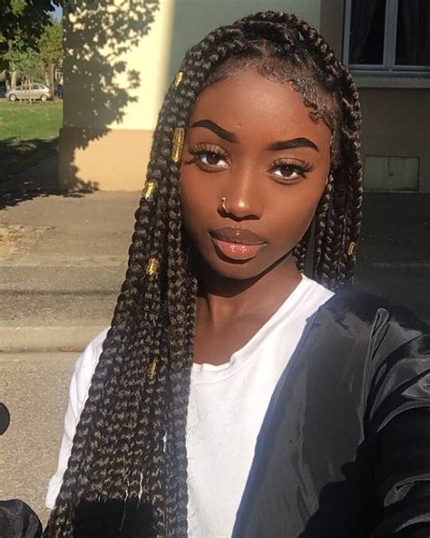 🇸🇳 On Instagram 🍫 Dark Skin Beauty Womens Hairstyles Braids For