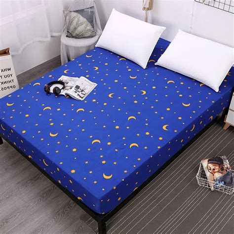 ﻿best Single Waterproof Bed Sheets Printed Fitted Sheet Mattress Covers With Elastic Rubber Band